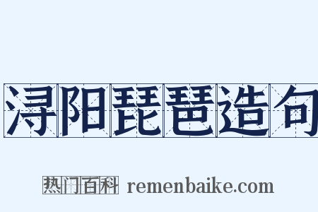 浔阳琵琶造句是什么意思的图片